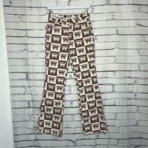 Wrangler Westward 626 High Rise Bootcut Logo Print Jeans Women’s 24x32 NWT Trend